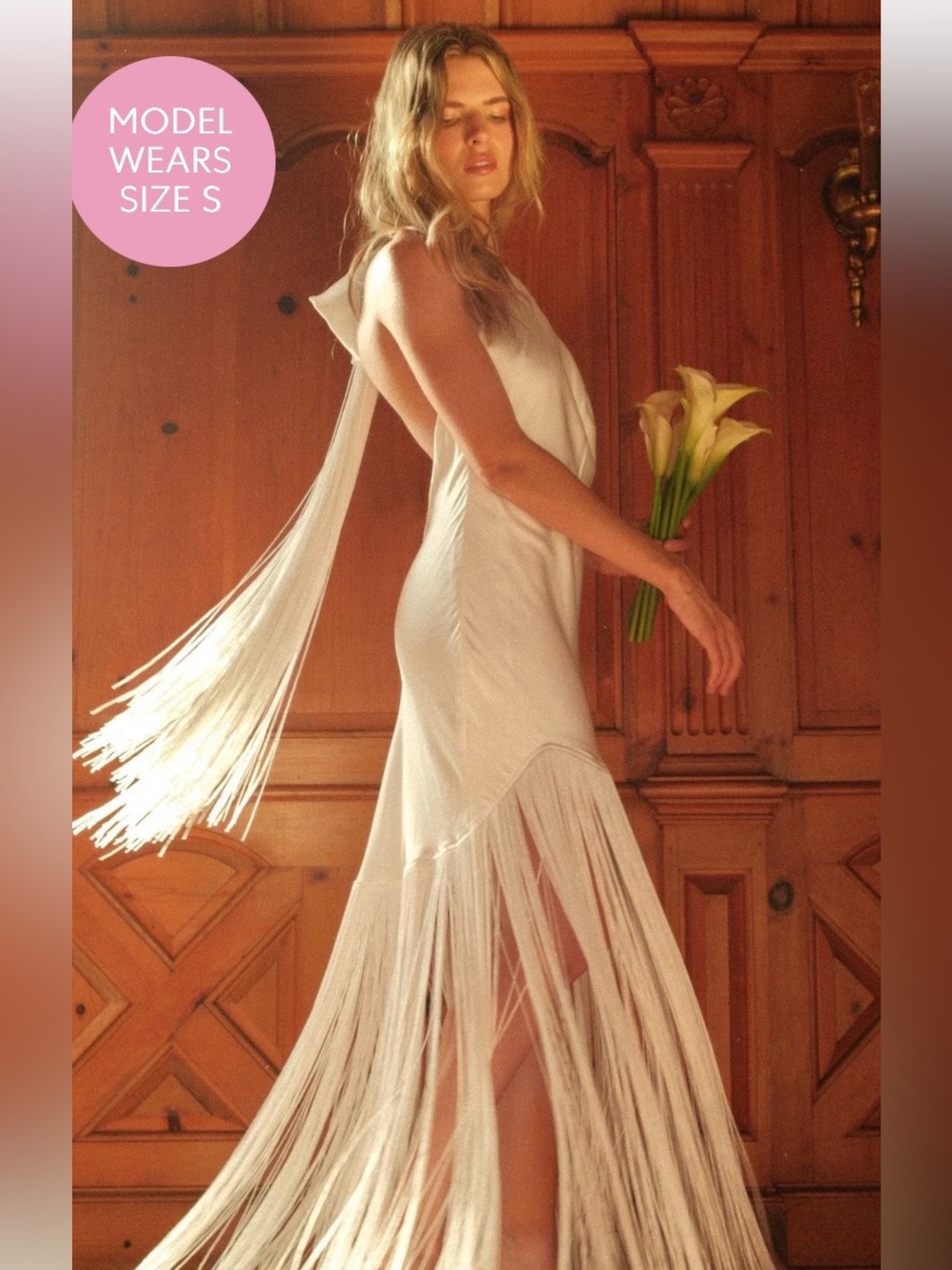 Show Me Your MuMu Ivory Fringe Maxi Dress